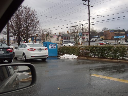 Safeway Lot near Bank of America; no name or contact information listed on this box.